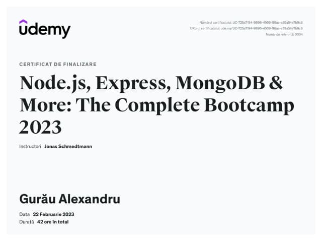 Certificate of completion